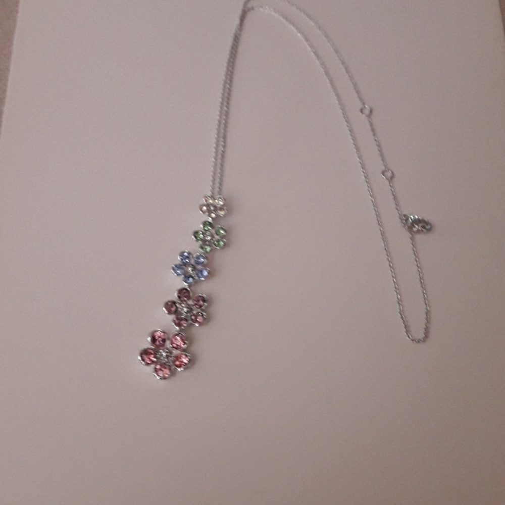 Necklace with Colored Flowers